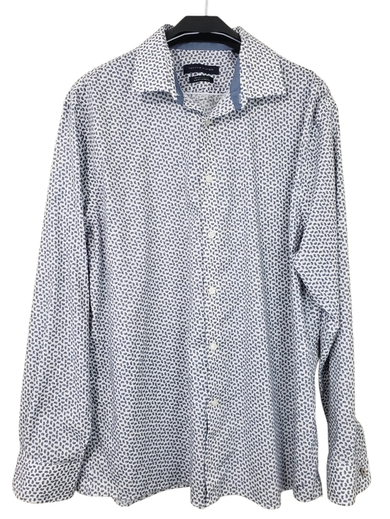Tommy Hilfiger Other - Tommy Hilfiger TH Flex Slim Fit Micro Paisley Mens Dress Shirt Size XL